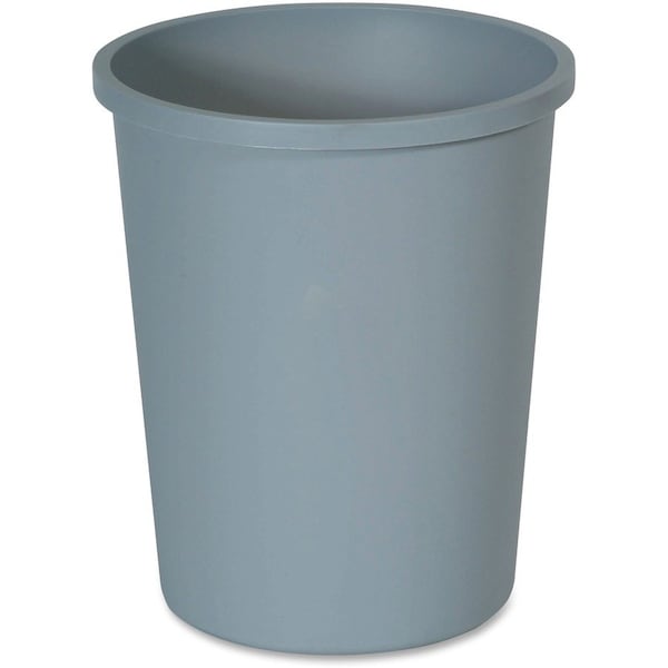 Waste Container, Round, 11 Gal, 15-4/5"Dx18-4/5", 6PK, Gray